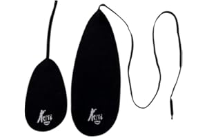 ARTIE LONDON Pull-Through Cleaning Cloth 2Piece Set, Black Microfibre for Bb A & Eb Clarinets, Mouthpieces with Pouch