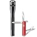 Produktbild Mag-Lite Mini Pro LED Taschenlampe schwarz und Victorinox Taschenmesser Classic in Geschenkbox 5-teilig, rot SP2P13M5