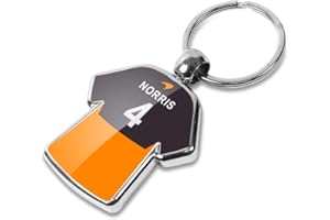 Graphics 'n' Tees For all Lando Norris fans, Mclaren F1 keyring team shirt, double sided keychain featuring front and rear design