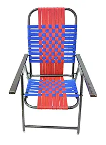 Lion Industries Seating Furniture Folding Cotton Chair with Strong Square Handle + Free 6mm pad for Laptop and Reading (Multicolour)