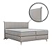 Produktbild place to be Hochwertiges Massivholz-Boxspringbett mit Husse in 11 180x200cm-H2/H3 Stoff Creme-Eiche