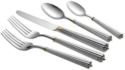 Monique Lhuillier Stainless Fete D'Or 5 Pc Flatware Place Setting by MONIQUE LHUILLIER STAINLESS