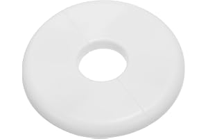 PATIKIL Vägg delad fläns 23,5 mm (0,93 tum), ABS rund självhäftande täckbricka platta spännen vatten rörskydd för kök badrum arm rör kran dekoration