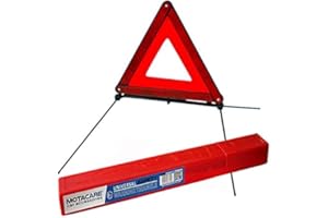 Motacare® Warning Triangle for Breakdown Roadside Emergency Hazard, EU Driving Legal Standard for Cars Vans Trucks, Storage Case Included