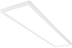 BRILONER - LED Deckenlampe 98cm mit indirektem Licht, 3 cm flach, 36W, 4800lm, neutralweißes Licht, Lampe, Deckenleuchte, Wohnzimmerlampe, LED Panel, Küchenlampe, Deckenbeleuchtung, 98x20x3 cm, Weiß