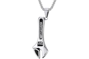 BOBIJOO Jewelry - Pendentif Cléà Molette Outil Homme Acier Inoxydable 316L Plombier Artisan Chaîne
