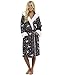 Produktbild CityComfort Damen Morgenmantel Shaggy Soft Fleece Frauen Kleider Robe Bademantel Loungewear für sie (L, Silber Stern drucken)