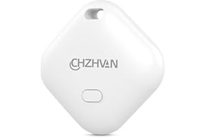 CHZHVAN Key Finder, Wallet Tracker Works with Apple Find My (iOS only), Replaceable Battery, Water-Resistant, Bluetooth Item Finder for Bags, Luggage, Pets & Backpack, 1 Pack White