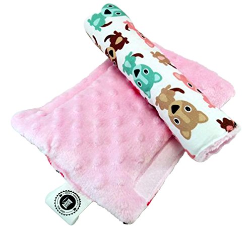 Meg's Handcraft Hand-Made protecting strap pads for pushchair or car seat – 2 pc set (Dogs)