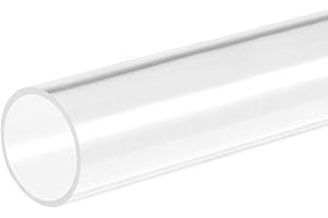 DMiotech 36mm x 40mm 8" Transparent Acrylique Tuyau Rigide Plastique Tube pour Aquarium Eau Tuyau, Eau Refroidisement Système, Plomberie