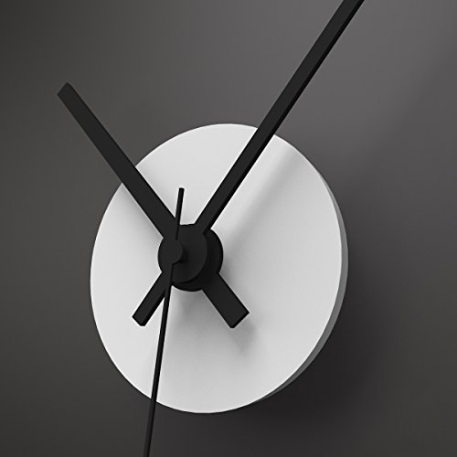 Wandkings Wanduhr SOLO CLOCK mit Uhrwerk & Uhrzeigern (Farbe: Uhr=Weiß, Zeiger=Schwarz) - 2