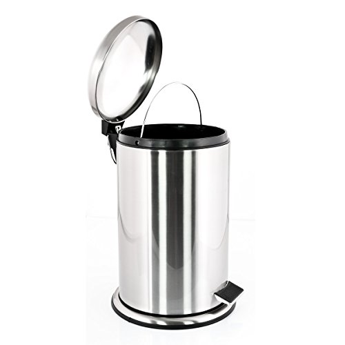 bremermann® Treteimer, 12 L, mit Absenk-Automatik, Anti-Fingerabdruck, Edelstahl - 3