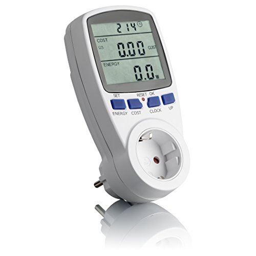 Preisvergleich Produktbild SEBSON Energiemessgerät, Energiekosten-Messgerät und Strommessgerät, max. 3680W, Steckdose, Display, Speicher, Stromtarif beliebig