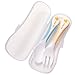 Piyo Piyo Training Fork and Spoon Set in Case (Blue)