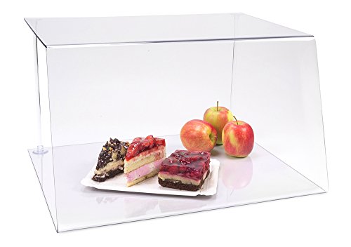 A+H Kunststoffe Spuckschutz Hustenschutz Typ 1 für die Gastronomie aus PETG – Verkaufstheke und Kuchen-Vitrine Glas Klar – Länge 120cm / Stärke 6mm - 3
