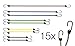 Produktbild 15- teiliges Set Gepäckspanner / Expander / Gepäckspanner Spanngurte Expanderseile Planenspanner Spanngummi / Spanngurt / Spanngummis Expanderhaken Set Gummi Spanner mit Sicherheitshaken Haken verschiedene Längen