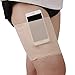 Produktbild Authda Oberschenkelband mit Tasche Verhindern Reibung am Oberschenkel für Sie und Ihn elastische Oberschenkelbänder mit Tasche Anti-Rutsch Bands (L/60-68CM, Beige)