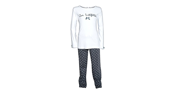 Louis Louisa Louis Louisa Kinder Schlafanzug Fur Madchen Pyjama Zum Wohlfuhlen Weiss Anthra Schlafanzuge Amazon De Bekleidung