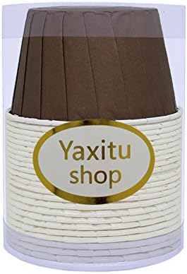 Yaxitu 24Pcs Paper Cake Cup Cupcake Cases Liners Muffin Kitchen Baking Wedding Party Cake Baking Cup (Brown)