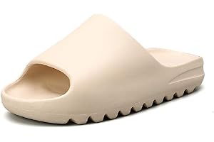SITAILI Almohada Diapositivas Zapatillas Sandalias Super Suaves De Secado Rápido, Hombres Mujeres Zapatos De Casa De Verano para Baño Ducha Interior Al Aire Libre 42 EU Beige