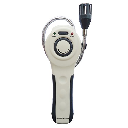 Detector De Fugas De Gas Combustible, Detector de Alarma De Luz De Sonido Ajustable De Gas Natural Detecta Sensor De Fugas De Gas Explosivo, Puerto De Auriculares Para El Hogar (Baterías Incluidas)