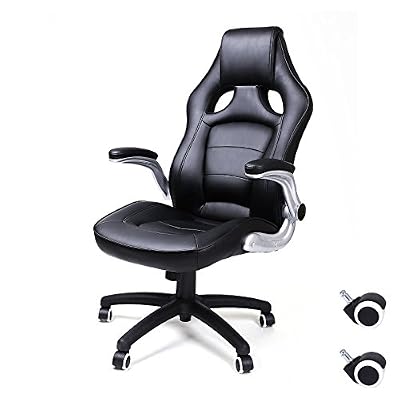 Songmics Fauteuil de bureau hauteur réglable simili cuir siège de bureau OBG62B