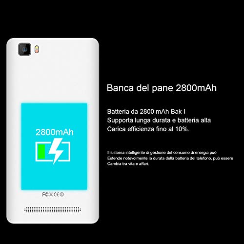V-Mobile A10 4G 2018 Super Pack – Custodia A 2 Finestre In Eco-pelle + Vetro Temperato