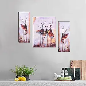 Bhushan Decor-3D Painting Digital Reprint Printed Wood/MDF Bedroom, Living Room, Office,Hall,Kids Room 18X12 (in) (PACK OF 3 ) BPD-DP 3NF 450-F3