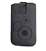 Produktbild Handytasche gemustert schwarz geeignet für "Sony Xperia X" Handy Schutz Hülle Slim Case Cover Etui schwarz mit Klettverschluss