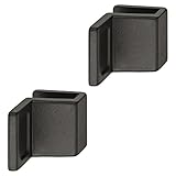  2x GedoTec Manija puerta de vidrio Manijas de muebles para Puertas de cristal Fundición de zinc Tirador Grueso de cristal 4 - 6 mm 2 Colores Calidad de marcas para su Sala de estar - Negro Mate