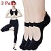 Produktbild LCLrute 3Pairs Frauen Professionelle Anti Slip Bandage Sport Yoga Socken Damen Belüftung Pilates Ballett Socken Dance Socke Hausschuhe