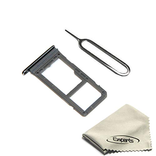 EWPARTSES Soporte de reemplazo para la Ranura de la Bandeja de la Tarjeta SIM a Prueba de Agua para Samsung Galaxy S8 (Negro)