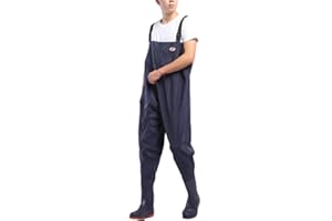 DianshaoA Maschi Waders Pesca Petto Fionda Trampolieri Standard Stivali Scafandro Salopette Pescatori PVC Alta Qualita Anche I Piedi