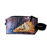 Space Pizza Cat Stylish Women's Tolietry Bag Cosmetic Travel Case Accessories Organizer