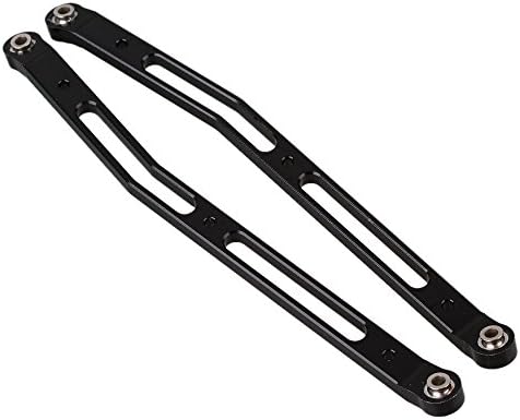 Yiguo 2pcs Aluminium Alloy AX31007 Rear Upper Chassis Linkage Link for 1:10 Axial Yeti Rock Racer 90026 Climbing RC Car Black