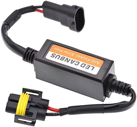 Car LED Headlight Canbus Error Free Loutsbe LED Decoder H11/H8/H9/H16 Plug &amp; Play Computer Warning Canceller &amp; Anti Flicker (Pack of 2)