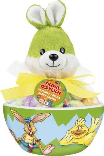 Preisvergleich Produktbild Windel - Bunte Osterschale mit Plüschfigur - 100g