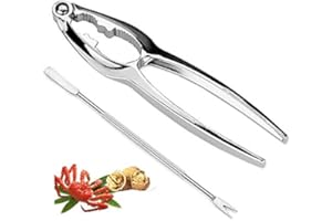 Ding Yongliang Nussknacker Walnüsse, Nußknacker Nut Cracker Walnussknacker Haselnussknacker Zinkdruckguss für Nüsse Schalentiere Meeresfrüchte Krabbenbein-Silber