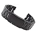 Produktbild Japace® 22mm Weit Edelstahl Uhrenarmband Armband Stainless Steel Watch Strap Metall Uhr Band mit Werkzeug für Smartwatch Motorola Moto 360 , Moto 360 (2.Gen) 46mm , LG G Watch R usw. - Schwarz