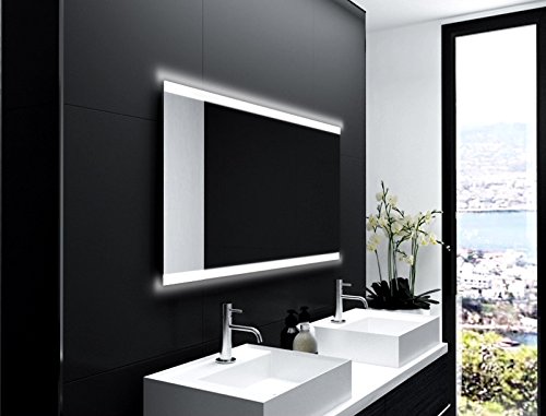 Badspiegel Designo MA2510 mit A++ LED Beleuchtung – (B) 60 cm x (H) 120 cm – Made in Germany – TIEFPREISGARANTIE Design 2017 Badezimmerspiegel Wandspiegel AKTIONSPREIS Lichtspiegel oben und unten beleuchtet Bad Licht Spiegel - 2