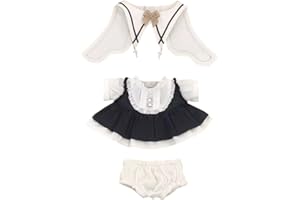 niannyyhouse 20 cm pluszowe ubrania dla lalek czarna sukienka szalik kalesony 20 cm akcesoria dla lalek