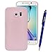 Produktbild Yokata Samsung Galaxy S6 Edge Hülle Weiche Silikon Handyhülle Schutzhülle TPU Handy Tasche Schale Etui Weich Silicone Bumper Ultra Dünn Slim Schlank Matt Handytasche Premium Kratzfest Anti-Fingerprint Clear Backcover Schutz für Samsung Galaxy S6 Edge Case Cover - Rosa Pink