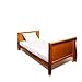 BEAUTIFUL NEW ANTIQUE PINE WOOD SLEIGH BABY COT BED / JUNIOR BED 3 IN 1 & LUXURIOUS QUALITY POCKET SPRING SPRUNG COTBED SAFETY MATTRESS 4'' - 10cm THICK 140/70/10cm