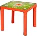 Produktbild boogetoo Gartentisch Picknicktisch mit Motiv, 46x46x43 cm, Rot
