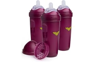 Wonder Woman DC Comics - Herobility Double Anti-Colic Baby Bottles – 12 fl oz/340ml – 3-pack – BPA-free
