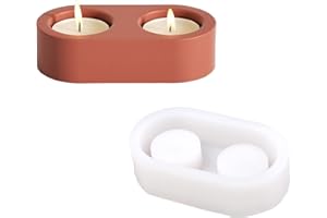 BOOWAN NICOLE Candle Holder Mold Concrete Silicone Mould DIY Cement Candlestick Holders Making Tools (SH0845-2)