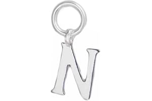 SUGARKITTEN LONDON Sterling Silver A-Z Letter Alphabet Initial DIY Charm Pendant 8 x 15mm