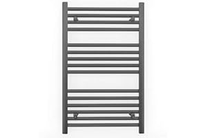 Myhomeware Anthracite Grey Heated Bathroom Towel Rail Radiator For Central Heating Elegant Designer In UK (500mm x 800mm (h))