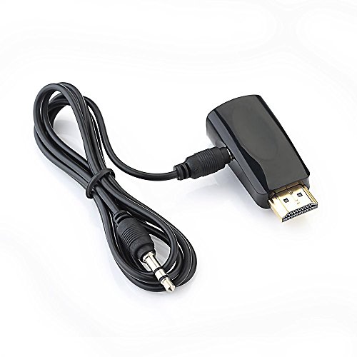 MYTK HDMI auf VGA Adapter. Konverter von HDMI-Male auf VGA-Female mit 1m langem Audio Kabel - 3