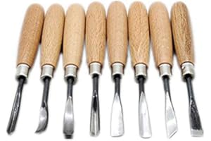 Dasing MeiiEl Lot de 8 outils de sculpture en bois pour travaux manuels